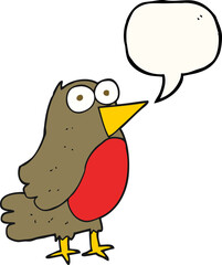 speech bubble cartoon robin