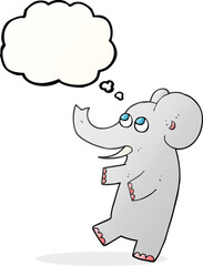 thought bubble cartoon cute elephant