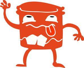 cartoon doodle animated whisky glass