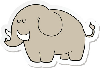 sticker of a cartoon elephant