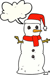 comic book speech bubble cartoon snowman