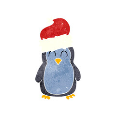 retro cartoon penguin