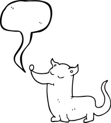 speech bubble cartoon little dog