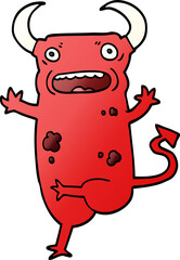 cartoon doodle demon
