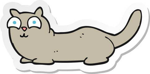 sticker of a cartoon cat