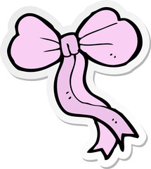 sticker of a cartoon bow