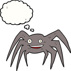 thought bubble cartoon happy spider