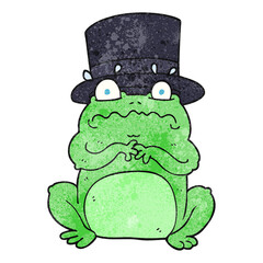 textured cartoon wealthy toad