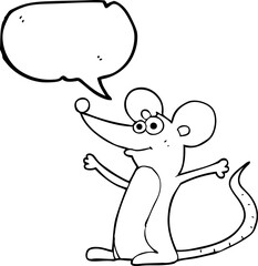speech bubble cartoon mouse
