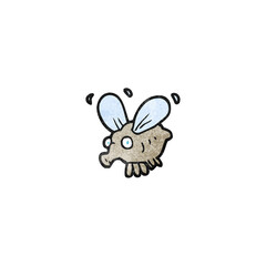 textured cartoon fly