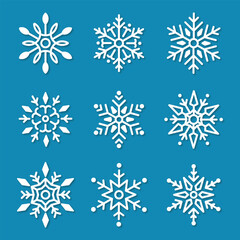 snowflakes Christmas Vector