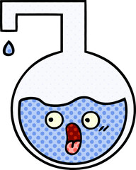 comic book style cartoon science experiment