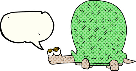 comic book speech bubble cartoon tortoise