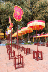 view inside of Imperial Citadel of Thang Long in Hanoi, Vietnam, the main gate (called as Doan Mon), Kinh Thien palace. Travel and landscape concept. © CravenA