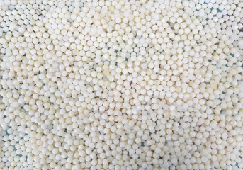 Pile of pearls on the white background. Vietnamese pearls in Ha Long city, Quang Ninh province, Vietnam