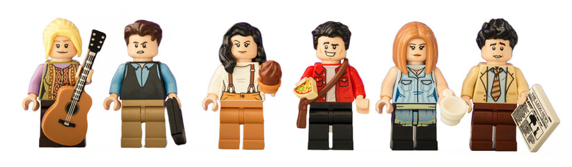 Obraz premium Dortmund - Deutschland 29. März 2023 Lego Minifiguren der Serie Friends