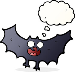 cartoon bat with thought bubble