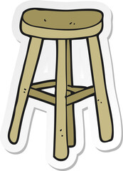 sticker of a cartoon stool
