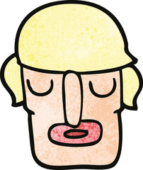 cartoon doodle male face