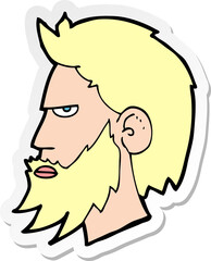 sticker of a cartoon man with beard