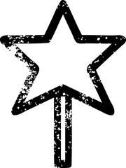 magic wand distressed icon