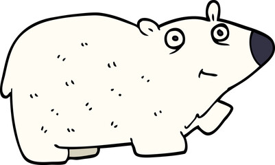 cartoon doodle polar bear