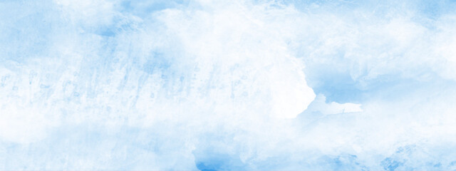 Aquarelle painted textured canvas design, abstract blue watercolor splash background, texture of watercolor. Blue shades watercolor background on white paper texture.