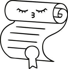 line drawing cartoon contract