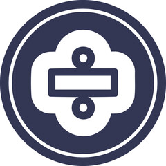 division sign circular icon