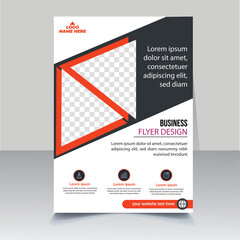 Leaflet cover presentation abstract flat background, layout in A4 size, brochure flyer design template vector,