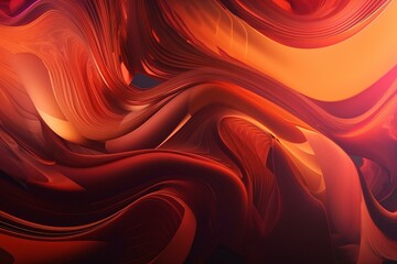 Fototapeta na wymiar beautiful futuristic banner with dark orange, maroon and pastel orange color. curvy background illustration. Generative AI