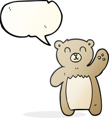 speech bubble cartoon teddy bear