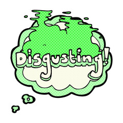 Obraz premium disgusting thought bubble cartoon