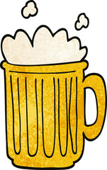 cartoon doodle tankard of beer