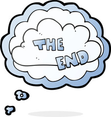 thought bubble cartoon The End symbol