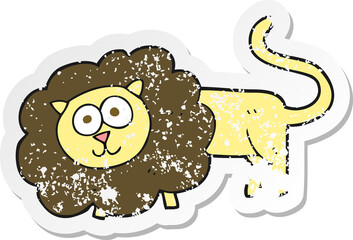 retro distressed sticker of a cartoon animals