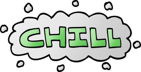 cartoon doodle chill sign