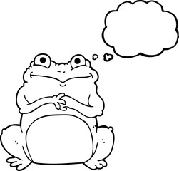 thought bubble cartoon funny frog