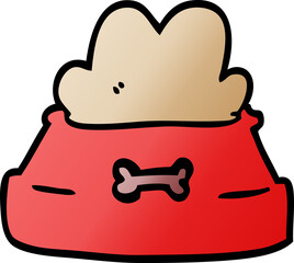 cartoon doodle pet bowl