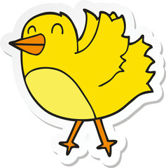 sticker of a cartoon bird