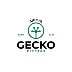 Flat gecko foot logo design vector concept illustration idea