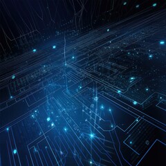 Obraz premium Vector abstract futuristic circuit board.Generative AI