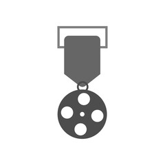 Medal Logo Movie Roll suitable for Production House Logo that Focus in Education or Sport Issues