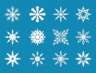 snowflakes Christmas Vector