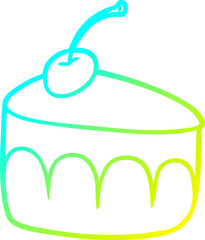 cold gradient line drawing tasty dessert