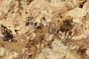 a texture using layers of torn and crumpled paper on a canvas surface, featuring a textured and dimensional effect, seamless pattern Generative AI
