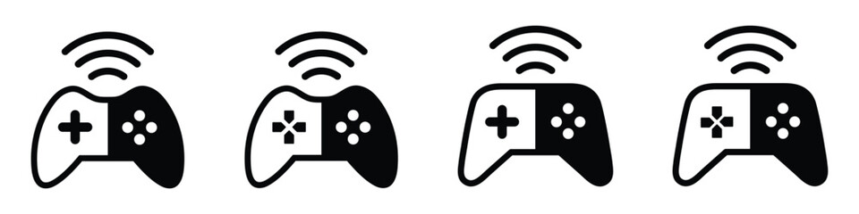 Video game console icon. Joystick icon. Gamepad icon, vector illustration