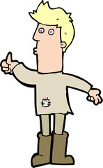 cartoon poor man
