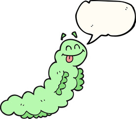 speech bubble cartoon caterpillar