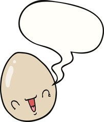 cartoon egg and speech bubble